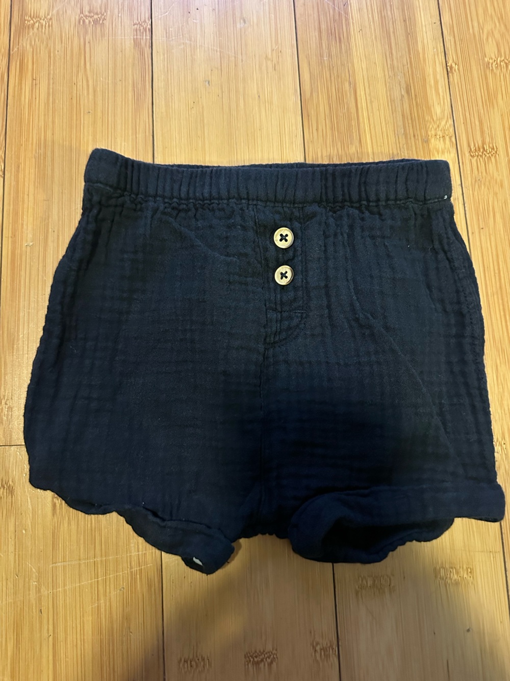 Cat and Jack Black Gauzy Cotton Infant Shorts- size 6-9M